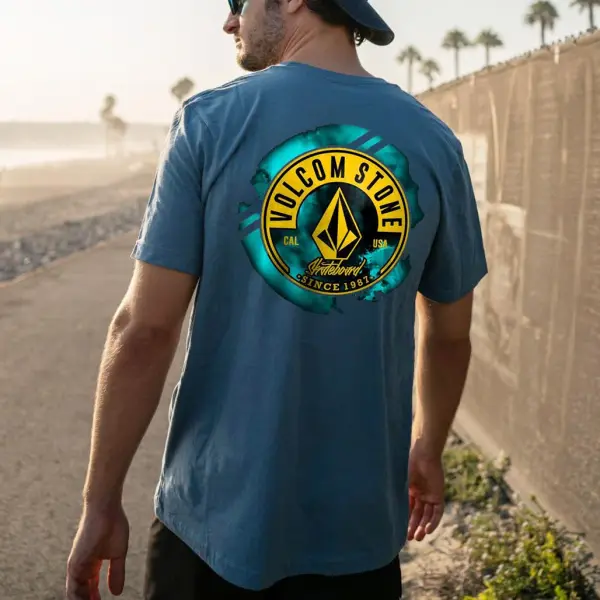 Men's T-Shirt Surf Beach Daily Crew Neck Short Sleeve Tops - Anurvogel.com 