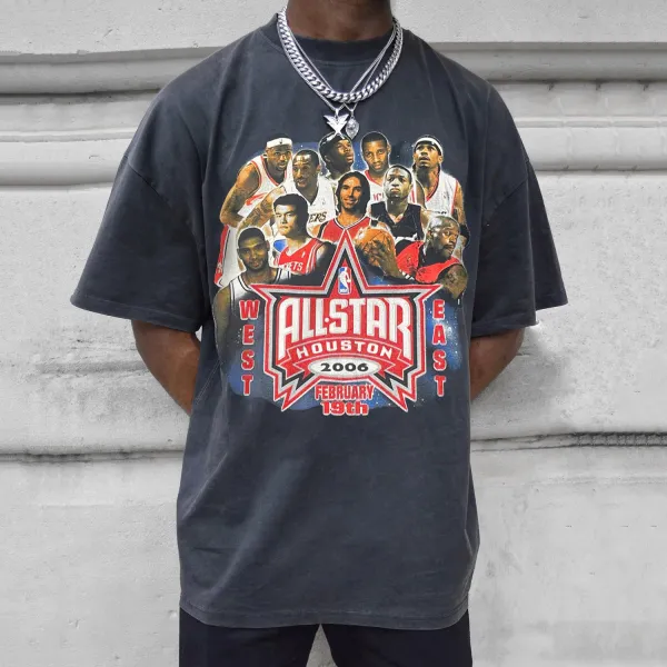 Retro Basketball Short Sleeve T-Shirt - Dozenlive.com 