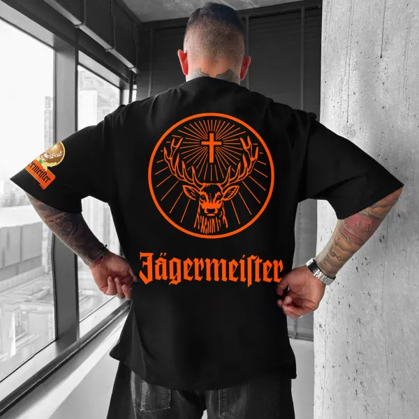 Unisex Casual Oversized Liqueur Graphic Print T-shirt - Cotosen.com