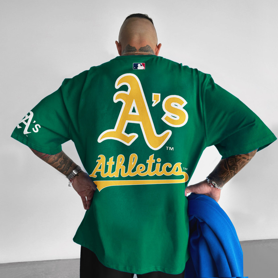 

Unisex Casual Oversized Baseball Graphic Print T-Shirt