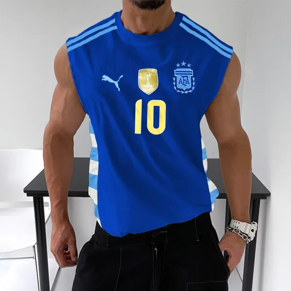 Football Print Men's Vest - Cotosen.com
