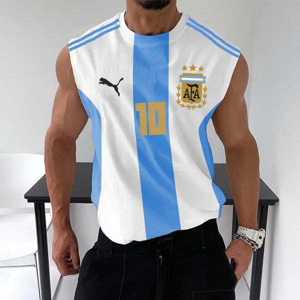 Summer Football Print Men's Vest - Cotosen.com