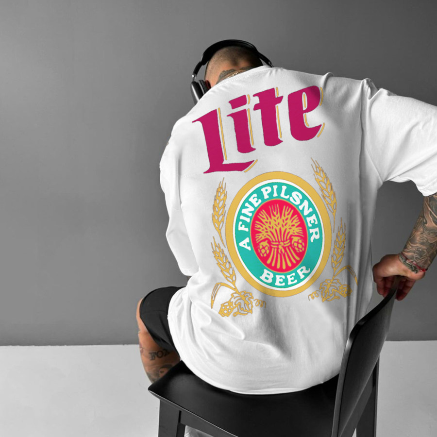 

Unisex American Beer Print T-Shirt
