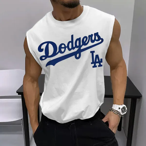 Men's Los Angeles Baseball Printed Casual Sleeveless Tank - Wayrates.com 
