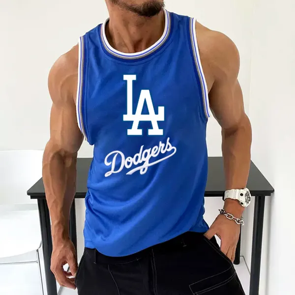 Men's Los Angeles Baseball Team Sleeveless Tank - Wayrates.com 