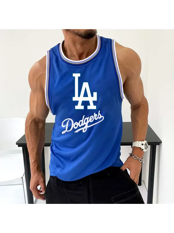 Men's Los Angeles Baseball Team Sleeveless Tank - Anrider.com 