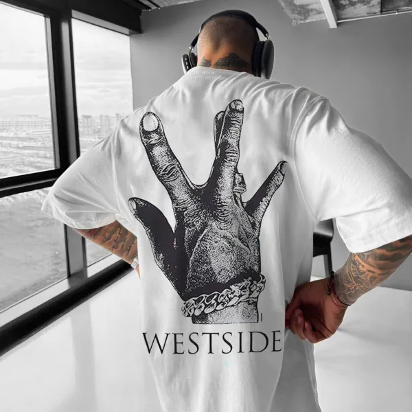 Rap Gesture Letter T-shirt - Ootdyouth.com 