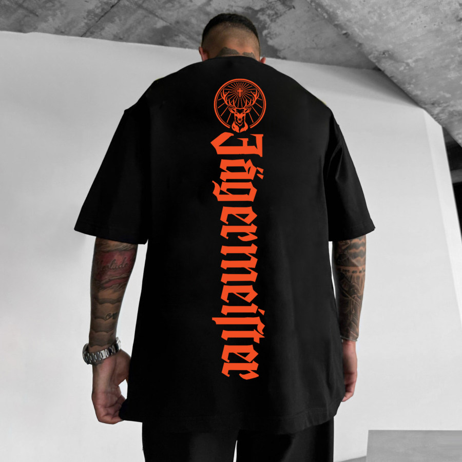 

Unisex Casual Oversized Liqueur Graphic Print T-shirt