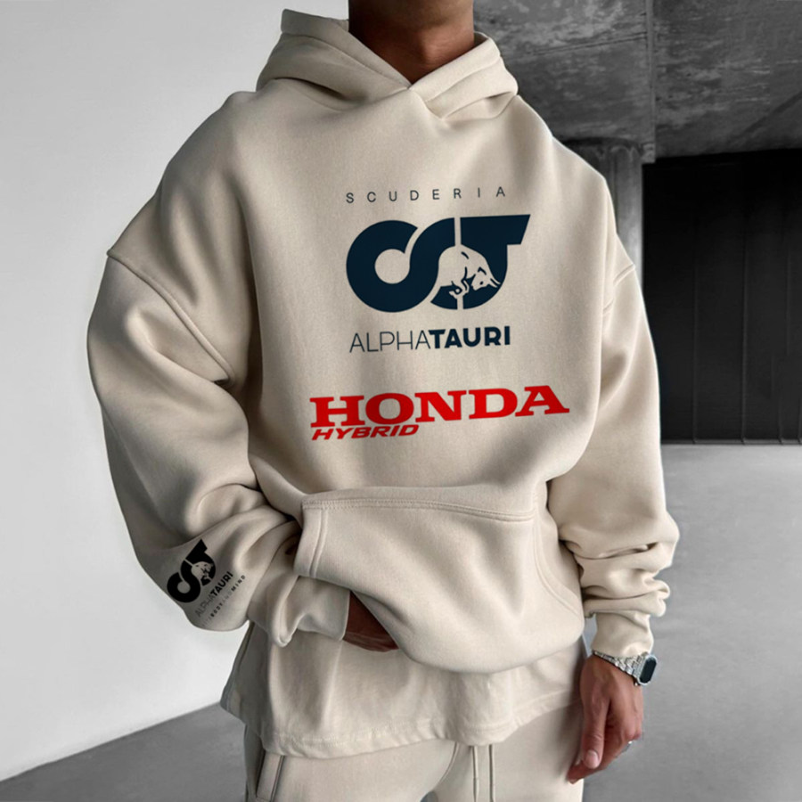 

Unisex Racing Print Casual Hoodie
