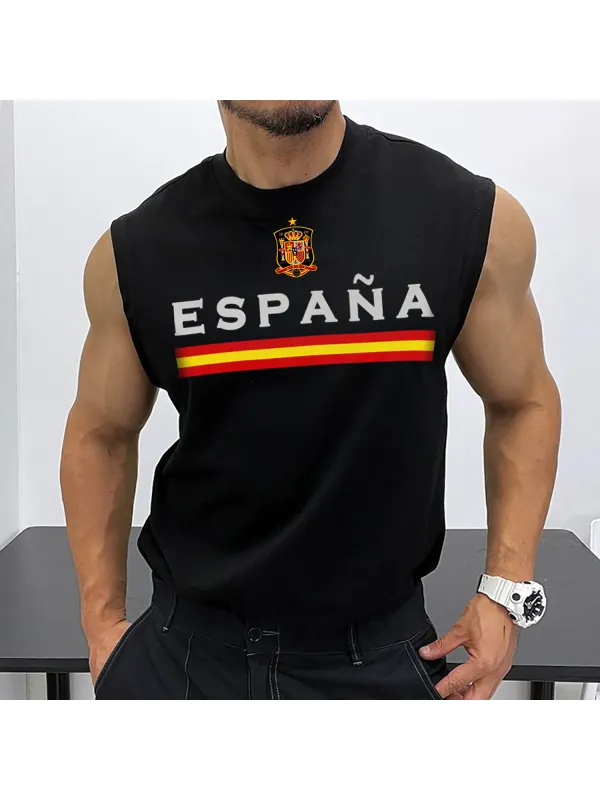 Spanish Men's Vest Football Print Vest - Anrider.com 