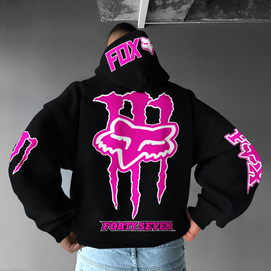 

Unisex Casual Racing Print Hoodie