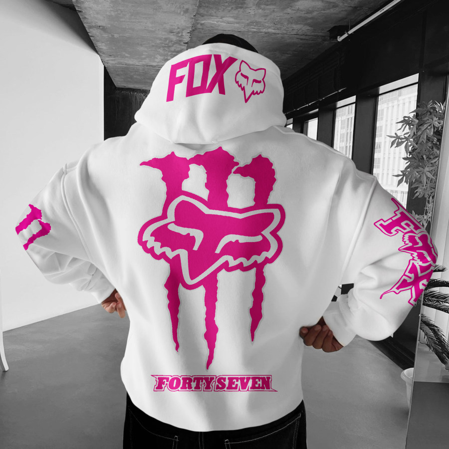 

Unisex Casual Racing Print Hoodie