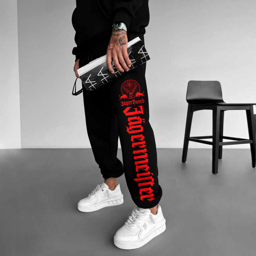 

Unisex Casual Liqueur Graphic Print Track Pants