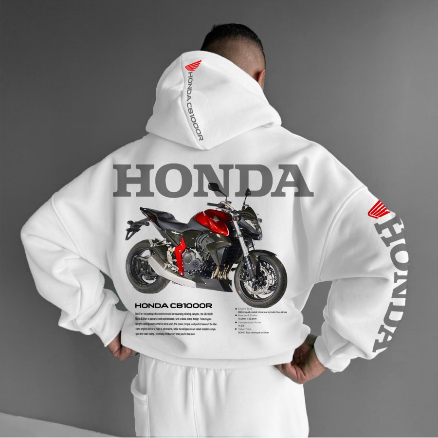 

Unisex Motorcycle Printed Outfit Casual Oversized Hoodies