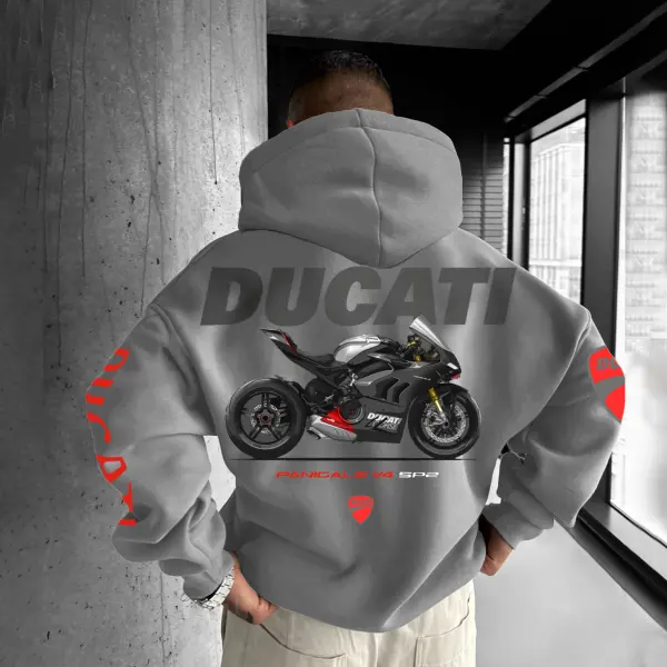 Unisex Motorcycle Racing Street Wear Oversized Printed Sweatshirt - Yesunshine.com 