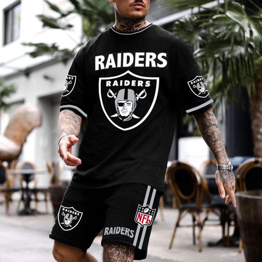 

Men's Rugby Print Shorts & T-Shirt Set
