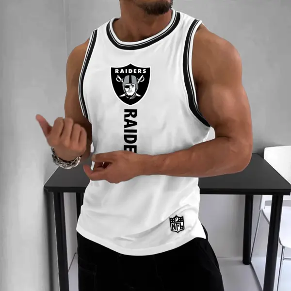 Men's Raiders Football Sports Casual Sleeveless Tank Top - Cotosen.com 