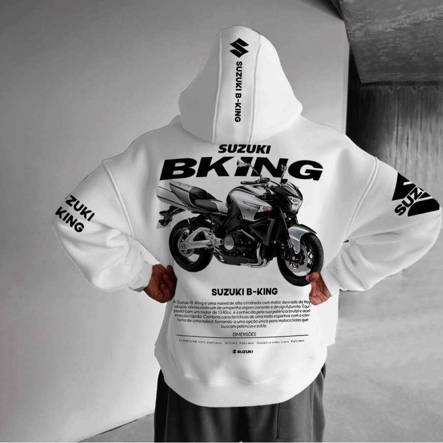 

Unisex Japanese Motorcycle Print Hoodie