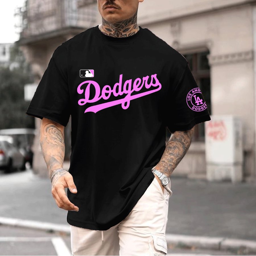 

Unisex Los Angeles Baseball Print Casual Oversized T-shirt