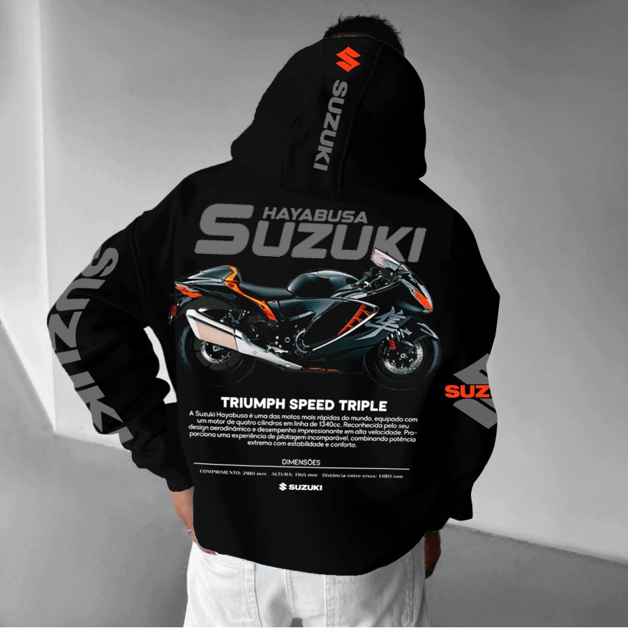 

Unisex Japanese Motorcycle Printed Oversized Hoodie