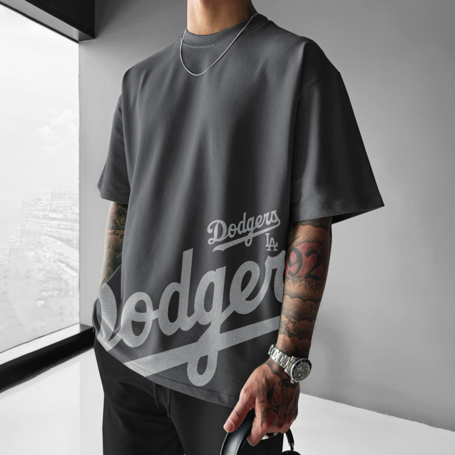 

Unisex Street Casual Fashion Los Angeles Baseball Print T-Shirt