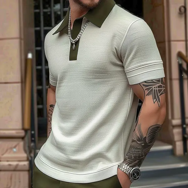 Men's Tops Outdoor Solid Color Tactical Polo T-Shirt Street Casual - Dozenlive.com 