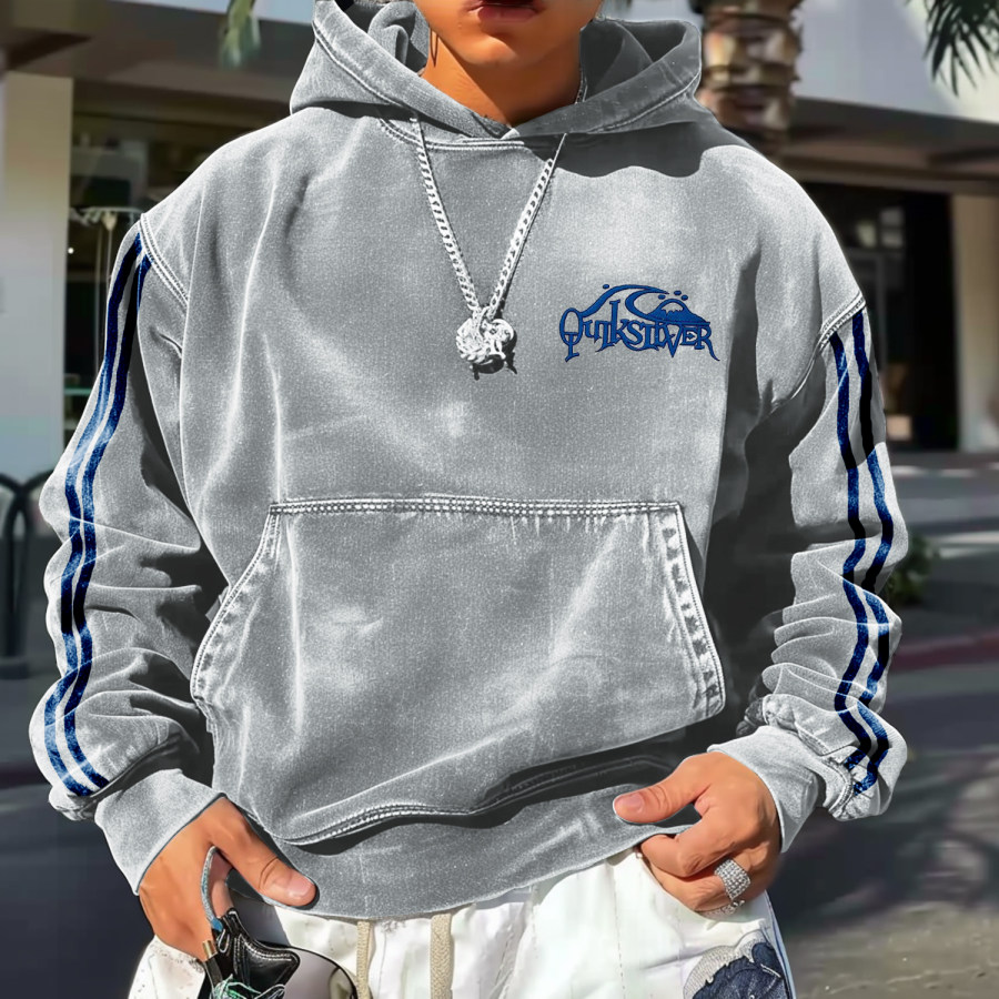 

Vintage Casual Resort Letter Print Hoodie