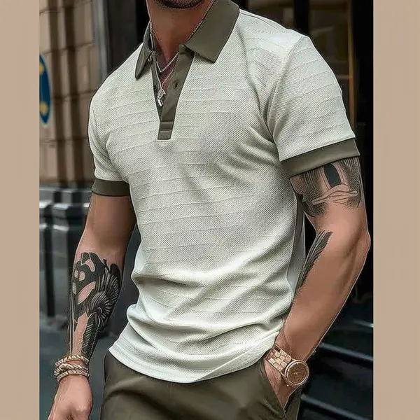 Men's Outdoor Solid Color Tactical Polo T-Shirt - Dozenlive.com 