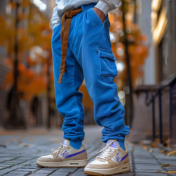 Men's Street Casual Fashion Corduroy Casual Pants - Dozenlive.com 