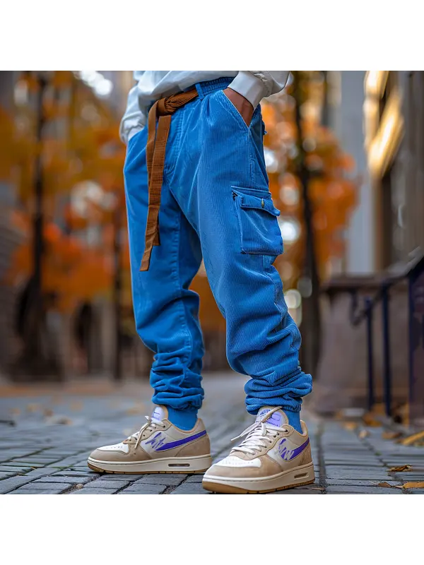 Men's Street Casual Fashion Corduroy Casual Pants - Anrider.com 