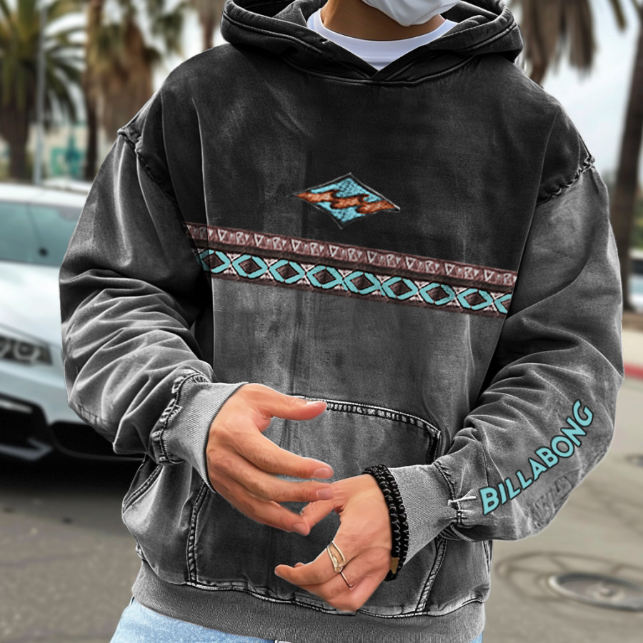 

Unisex Vintage Surf Contrasting Oversized Hoodie