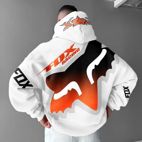 Unisex Oversized Racing Print Hoodie - Yesunshine.com 