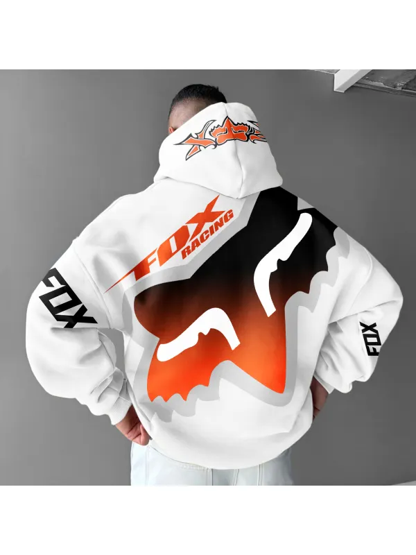 Unisex Oversized Racing Print Hoodie - Anrider.com 