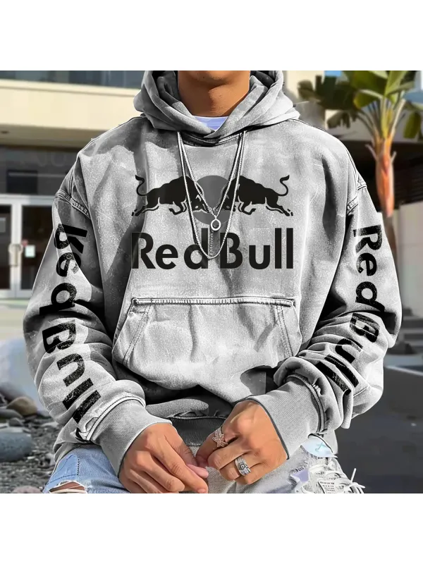 Casual Racing Retro Street Print Hoodie - Ootdmw.com 