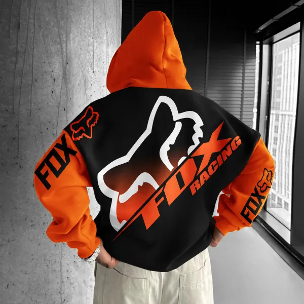 Unisex Oversized Racing Print Hoodie - Spiretime.com 