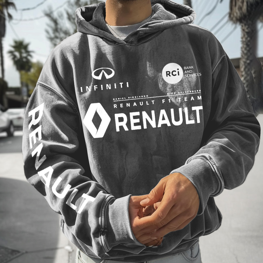 

Unisex Vintage Racing Team Printed Hoodie