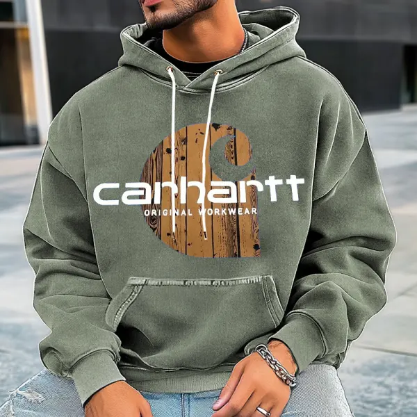 Men's 'Carhartt' Retro Street Outwork Them All 1889 Graphic Print Hoodie - Wayrates.com 