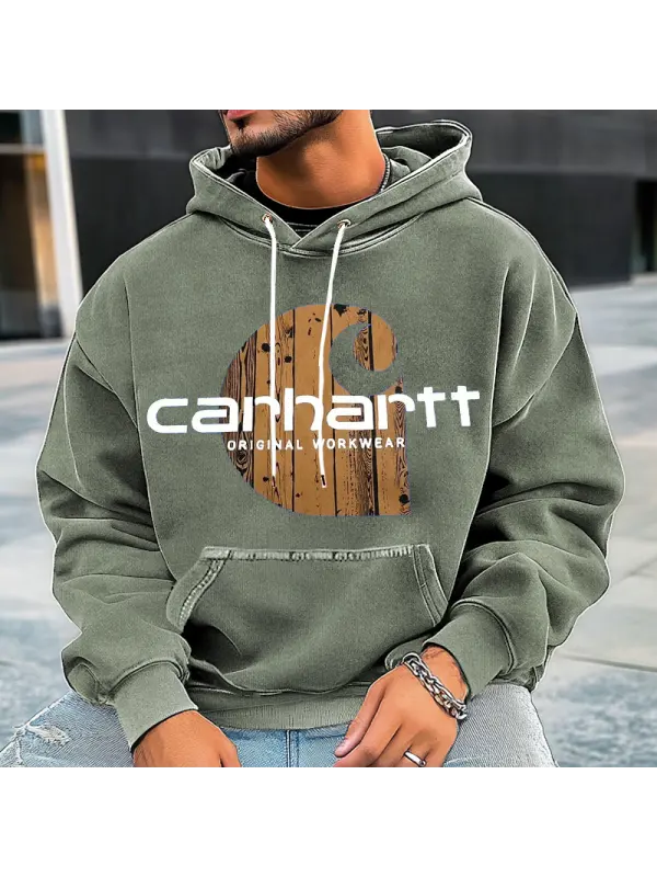 Men's Retro Street Outwork Them All 1889 Graphic Print Hoodie - Ootdmw.com 