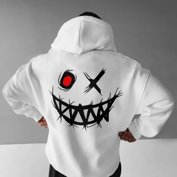 Oversize Smiley Hoodie - Ootdyouth.com 