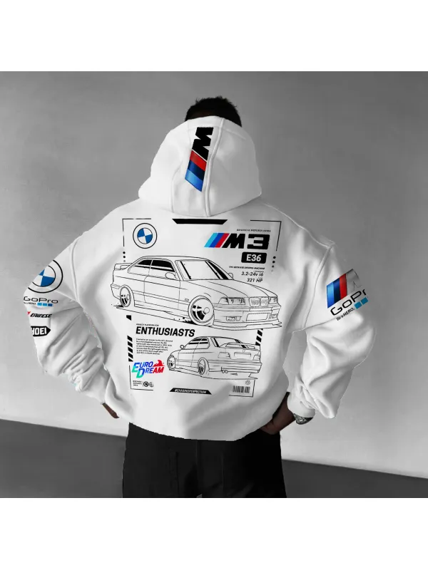 Unisex Racing Print Casual Hoodie - Ootdmw.com 