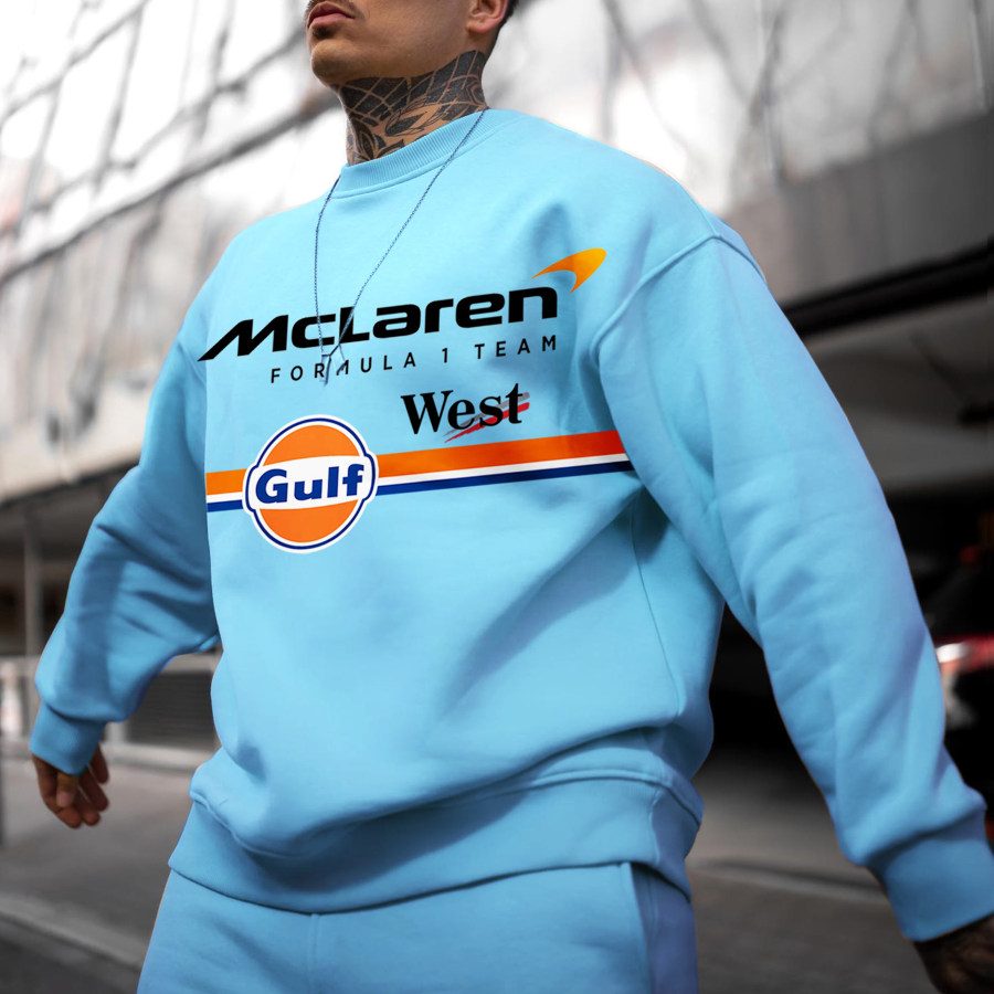 

Unisex Loose Fit Racing Graphic Print Sweatshirt