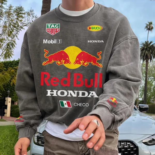 Unisex Loose Fit Racing Graphic Print Sweatshirt - Wayrates.com 