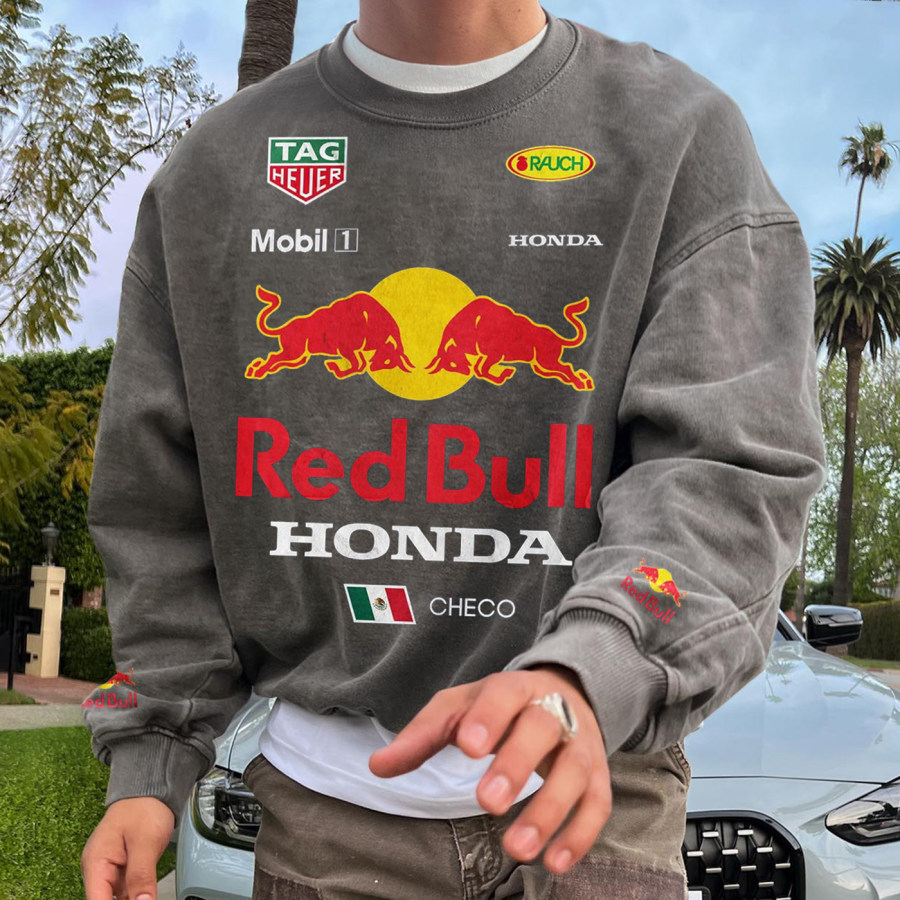 

Unisex Loose Fit Racing Graphic Print Sweatshirt