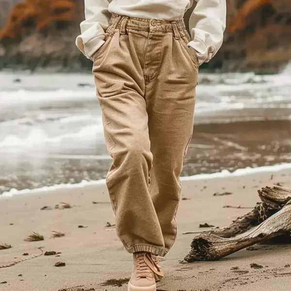 Retro Resort Outdoor Design Trousers - Ootdyouth.com 