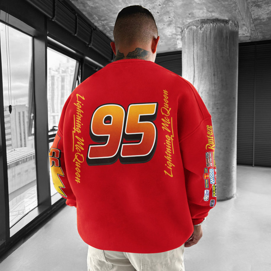 

Oversize Sports Car Print Sweatshirt