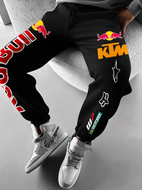 Fashionable Racing Casual Gives You Wings Print Men's Sweatpants Only $35.99 - Menbarn.com 