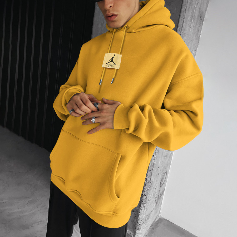 

Oversized Unisex Basketball Print Hoodie