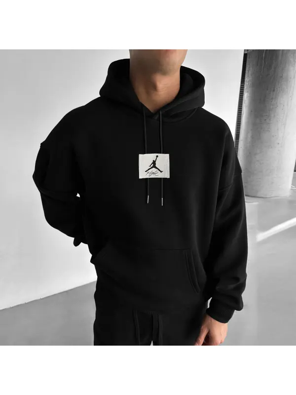 Oversized Unisex Basketball Print Hoodie - Timetomy.com 