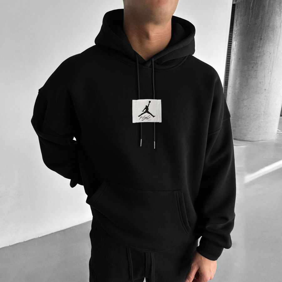 

Oversized Unisex Basketball Print Hoodie