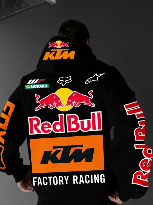 Oversize Unisex Loose Fit Racing Graphic Print Hoodie - Menbarn.com 